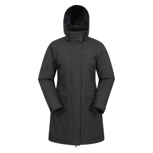 Black - Front - Mountain Warehouse Womens-Ladies Rain On Waterproof Padded Jacket