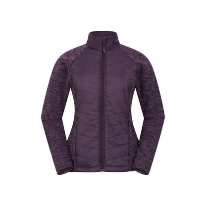 Dusky Purple - Front - Mountain Warehouse Womens-Ladies Marble Padded Jacket