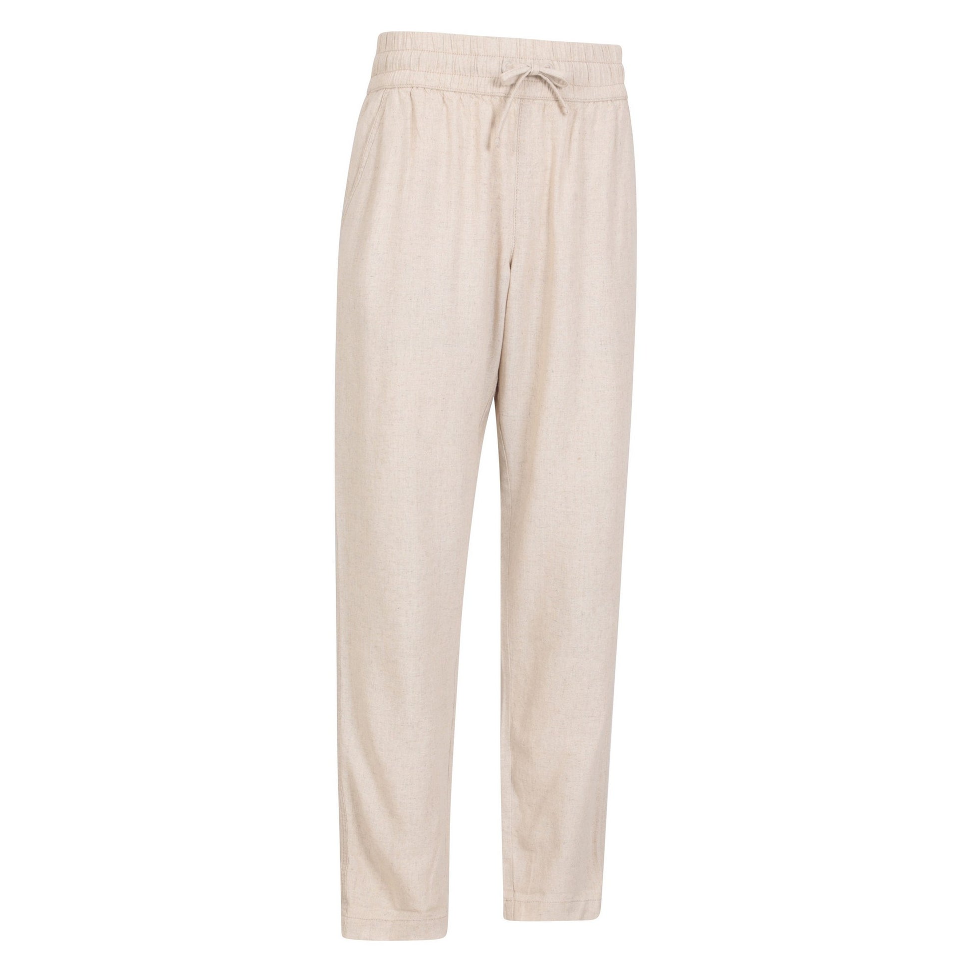 Beige - Lifestyle - Mountain Warehouse Womens-Ladies Breeze Linen Blend Trousers