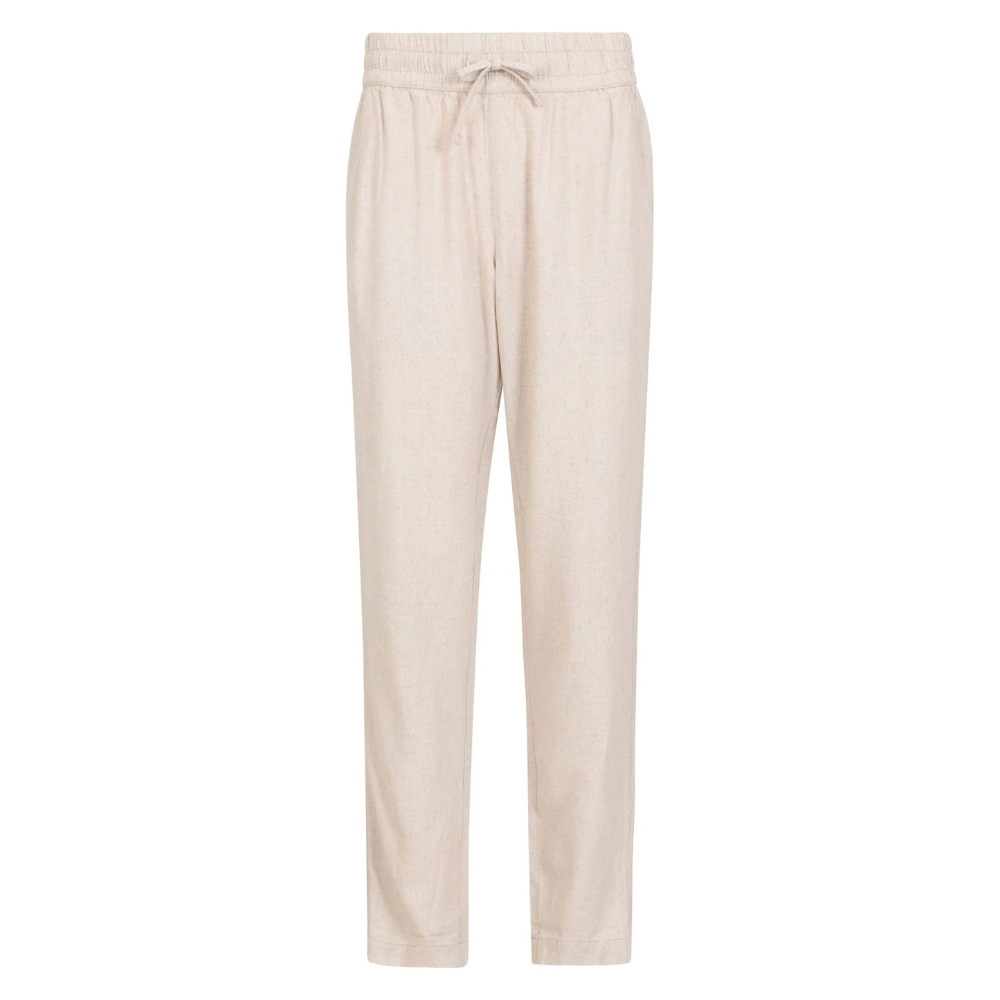 Beige - Front - Mountain Warehouse Womens-Ladies Breeze Linen Blend Trousers