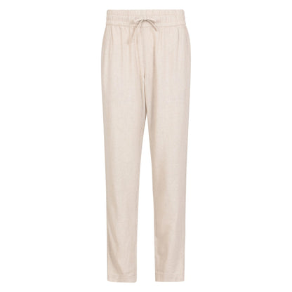 Beige - Front - Mountain Warehouse Womens-Ladies Breeze Linen Blend Trousers