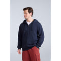 Dark Blue - Front - Animal Mens Woody Organic Zipped Hoodie