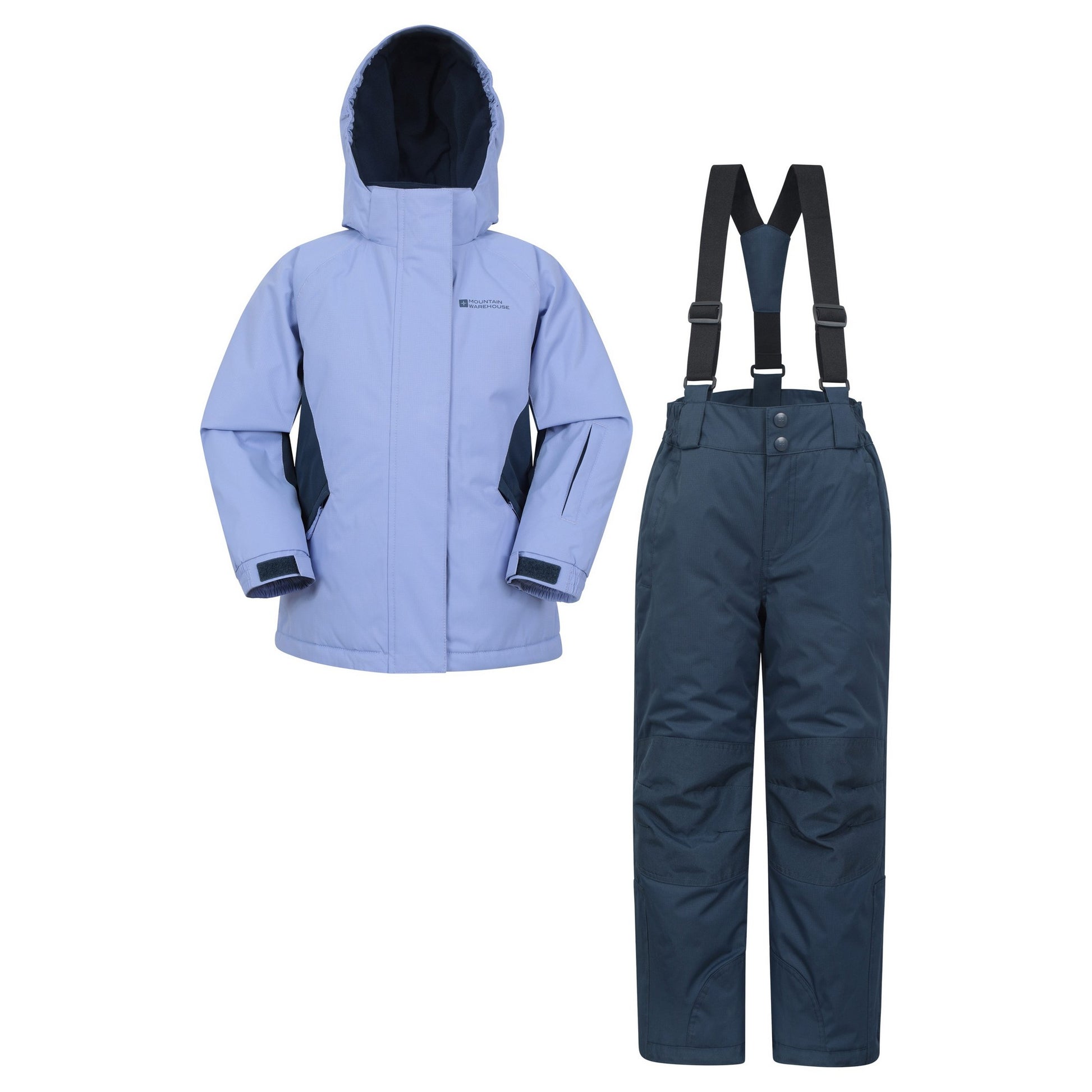 Lilac - Front - Mountain Warehouse Childrens-Kids Ski Jacket & Trousers