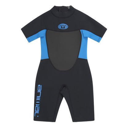 Blue - Front - Mountain Warehouse Childrens-Kids Waves Short Wetsuit