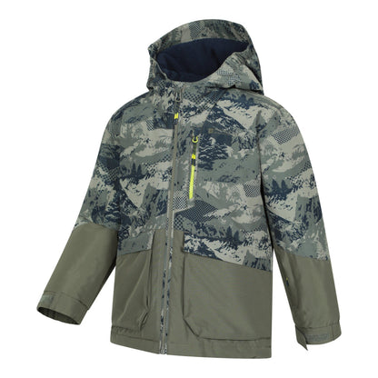 Dark Green - Lifestyle - Mountain Warehouse Childrens-Kids Cosmos Water Resistant Ski Jacket