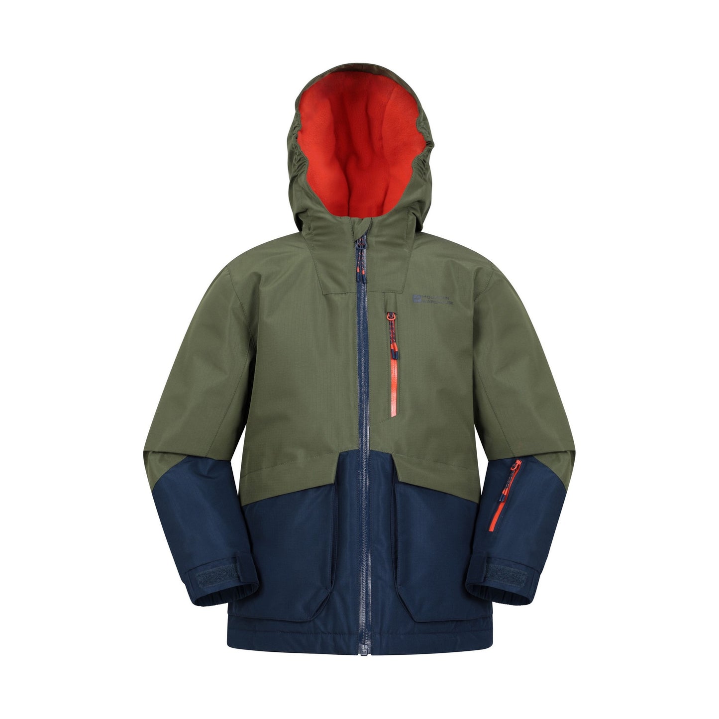 Khaki Green - Front - Mountain Warehouse Childrens-Kids Cosmos Water Resistant Ski Jacket