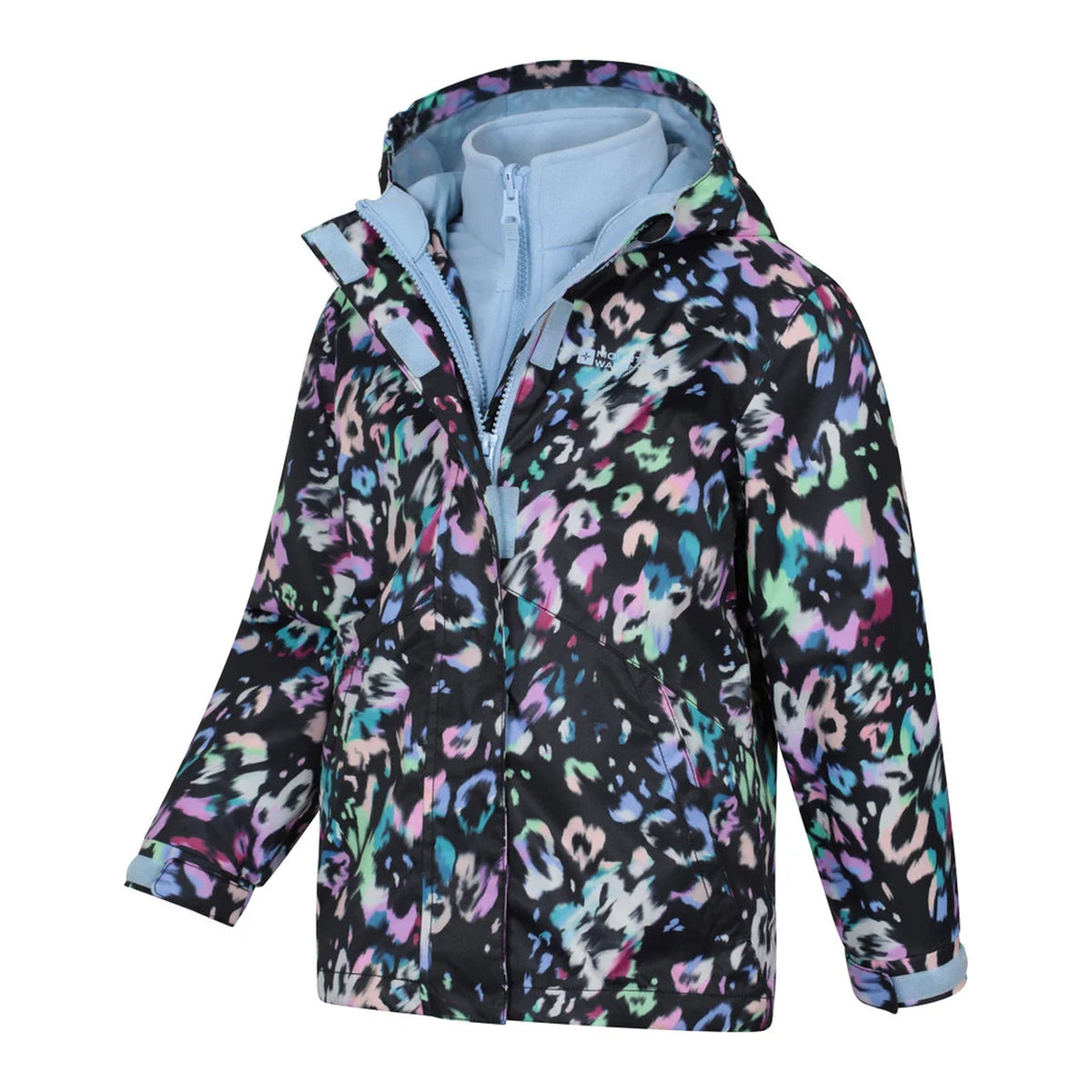 Pink - Lifestyle - Mountain Warehouse Childrens-Kids Aries Printed 3 in 1 Jacket