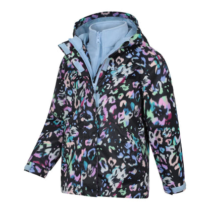 Pink - Lifestyle - Mountain Warehouse Childrens-Kids Aries Printed 3 in 1 Jacket