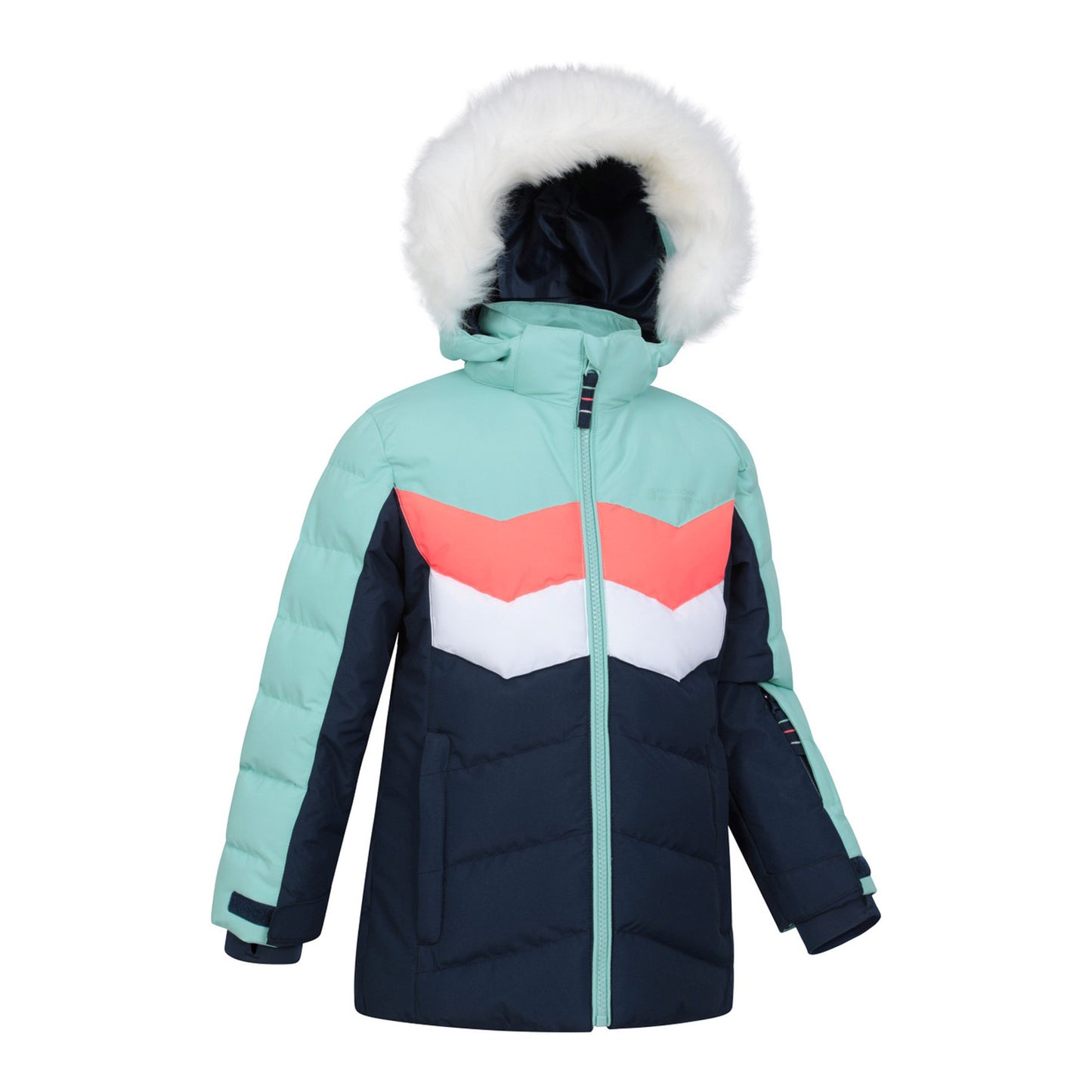 Light Teal - Side - Mountain Warehouse Childrens-Kids Arctic Water Resistant Ski Jacket