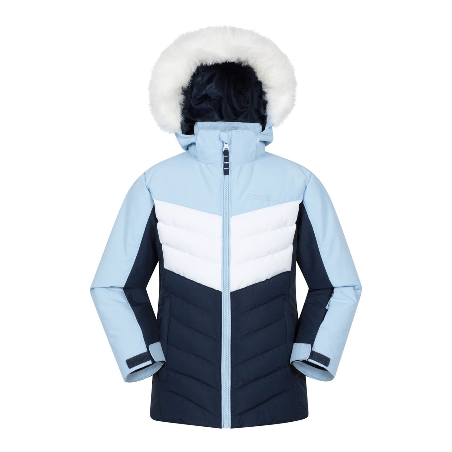 Pale Blue - Front - Mountain Warehouse Childrens-Kids Arctic Water Resistant Ski Jacket