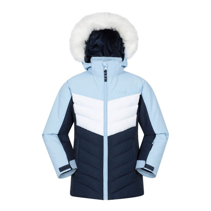 Pale Blue - Front - Mountain Warehouse Childrens-Kids Arctic Water Resistant Ski Jacket