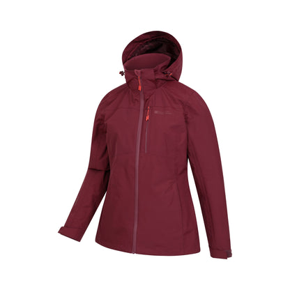 Burgundy - Side - Mountain Warehouse Womens-Ladies Rainforest II Extreme Jacket