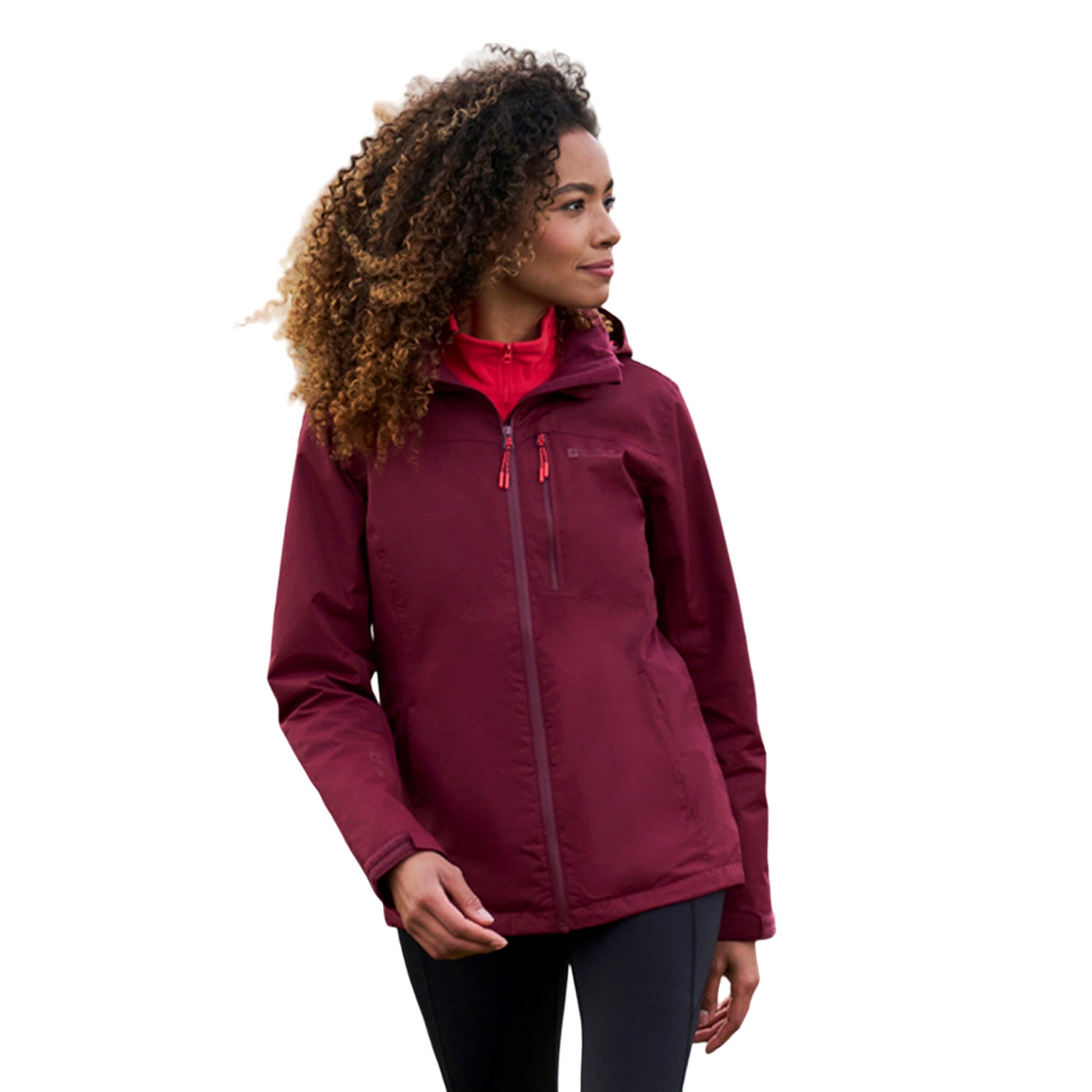 Burgundy - Lifestyle - Mountain Warehouse Womens-Ladies Rainforest II Extreme Jacket