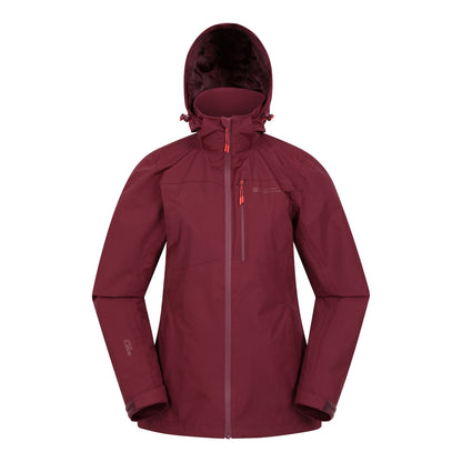 Burgundy - Front - Mountain Warehouse Womens-Ladies Rainforest II Extreme Jacket