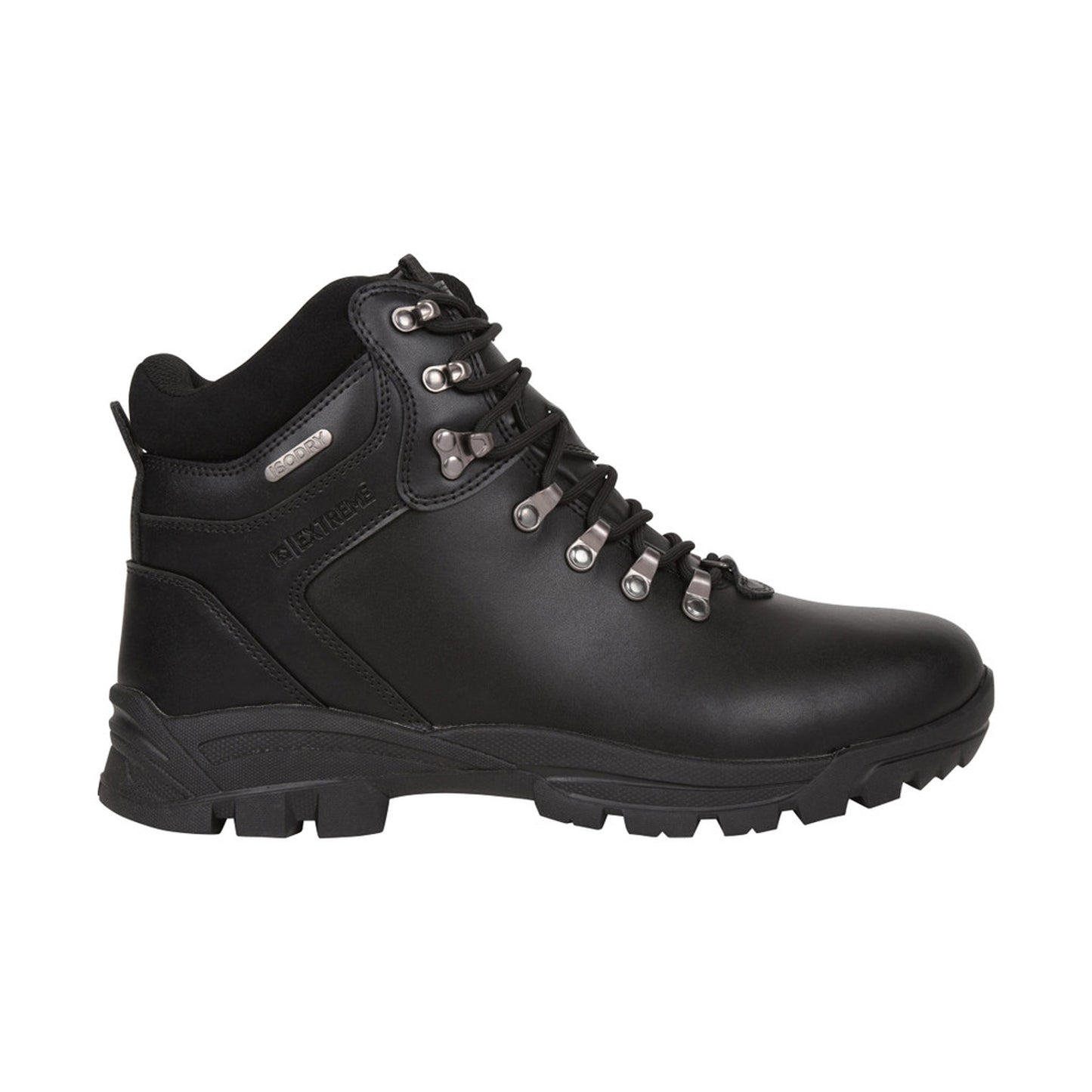 Black - Side - Mountain Warehouse Mens Latitude II Extreme Leather Waterproof Walking Boots