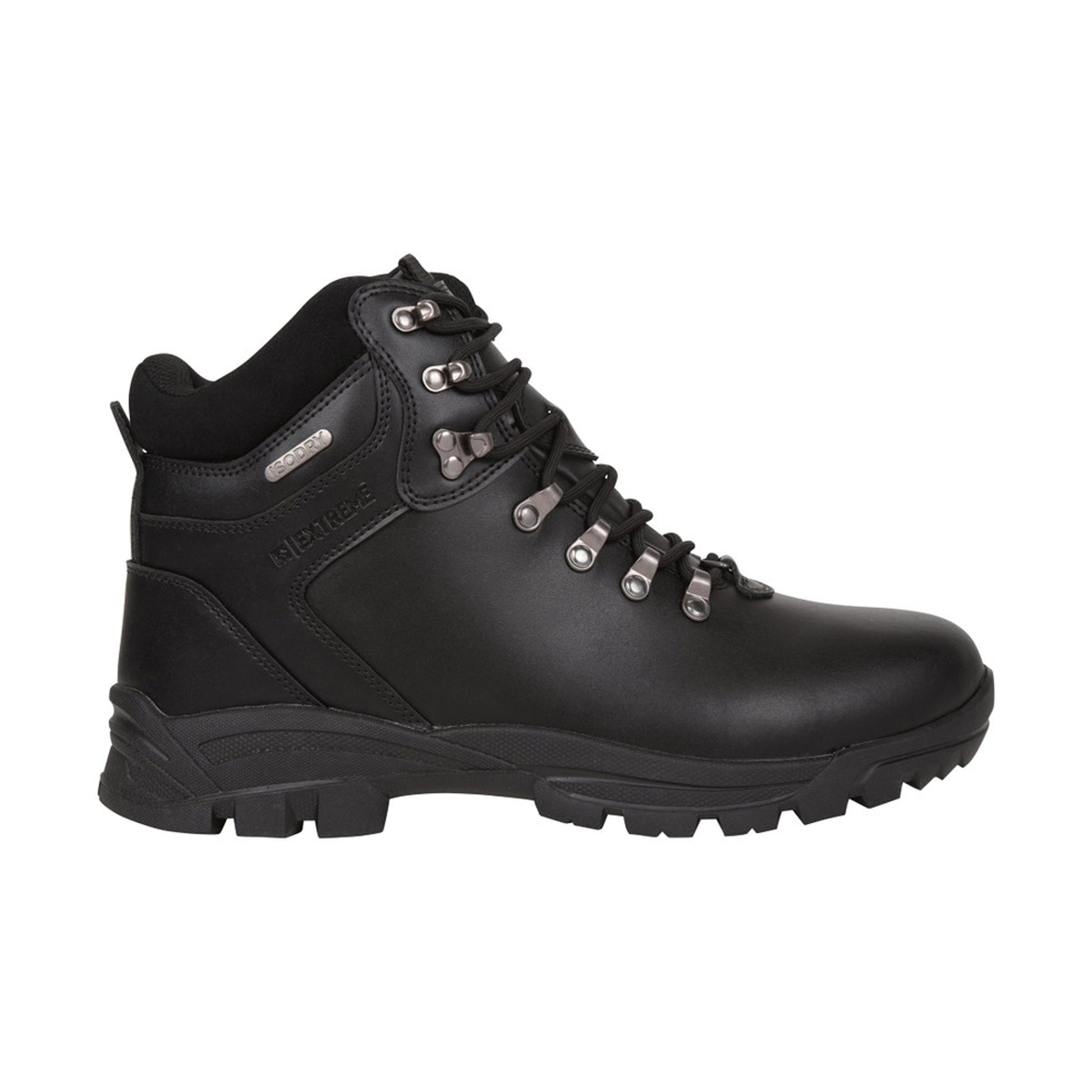 Black - Side - Mountain Warehouse Mens Latitude II Extreme Leather Waterproof Walking Boots