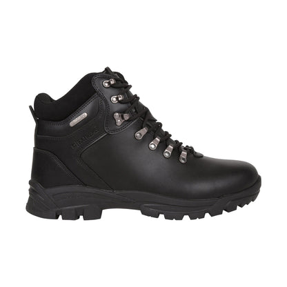 Black - Side - Mountain Warehouse Mens Latitude II Extreme Leather Waterproof Walking Boots