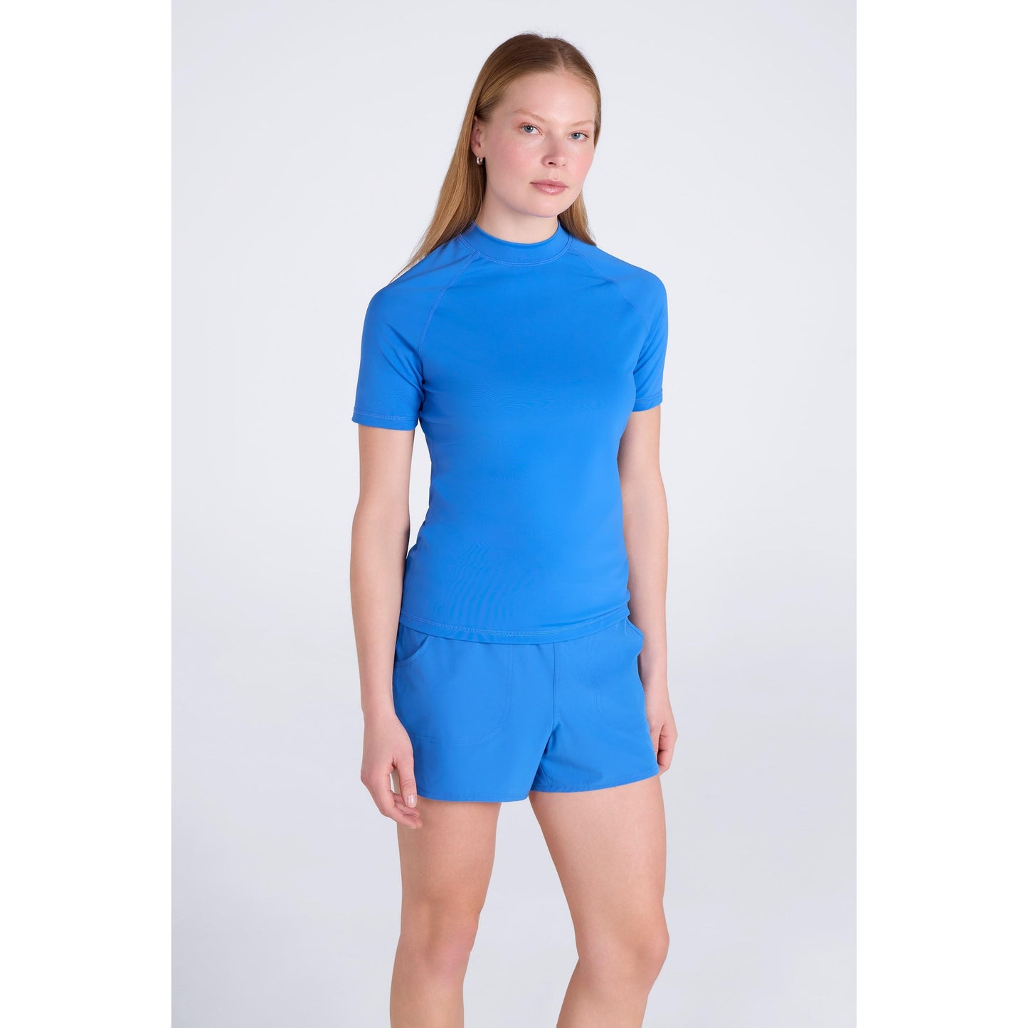 Bright Blue - Front - Mountain Warehouse Womens-Ladies UV Protection Rash Guard