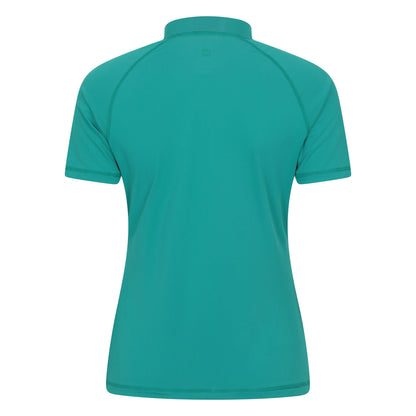 Dark Teal - Back - Mountain Warehouse Womens-Ladies UV Protection Rash Guard