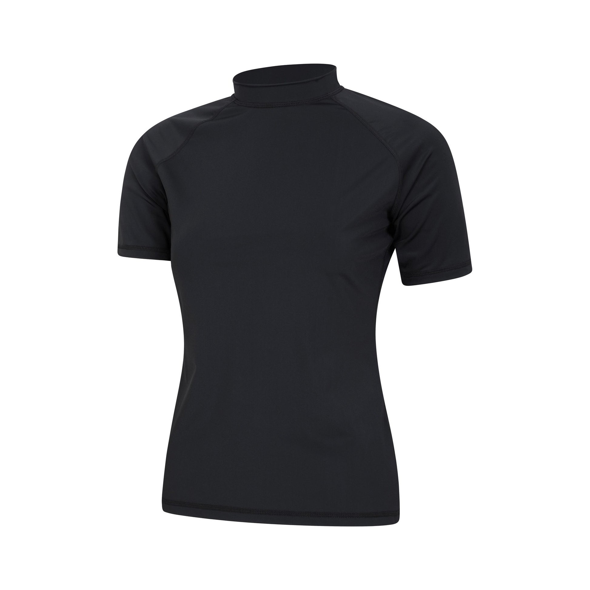 Black - Close up - Mountain Warehouse Womens-Ladies UV Protection Rash Guard