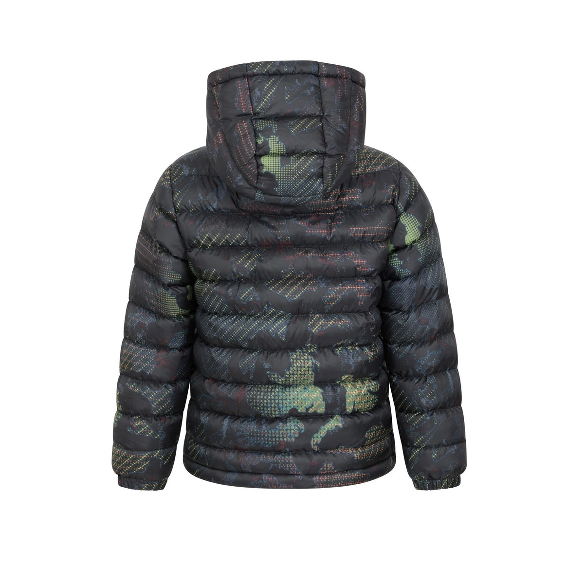 Jet Black - Back - Mountain Warehouse Childrens-Kids Seasons Camouflage Padded Jacket