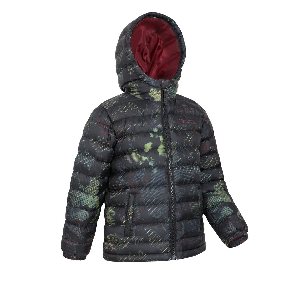 Jet Black - Lifestyle - Mountain Warehouse Childrens-Kids Seasons Camouflage Padded Jacket