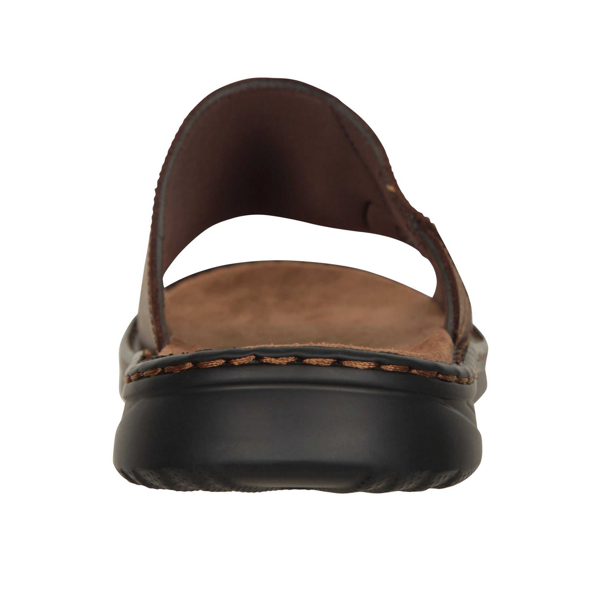 Brown - Back - Mountain Warehouse Mens Comfort Leather Slip-on Sandals