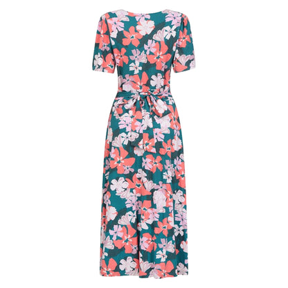 Multicoloured - Back - Mountain Warehouse Womens-Ladies Como Leaf Print Dress
