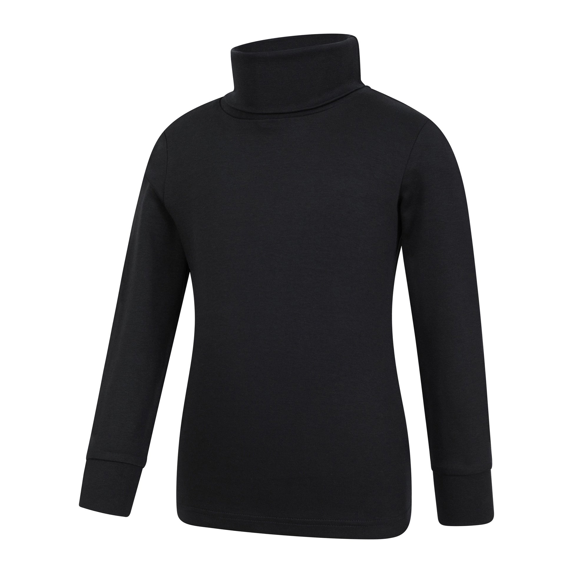 Black - Lifestyle - Mountain Warehouse Childrens-Kids Meribel Cotton Roll Neck Top
