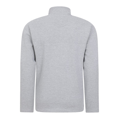 Grey - Back - Mountain Warehouse Mens Bude Pique Button Neck Jumper