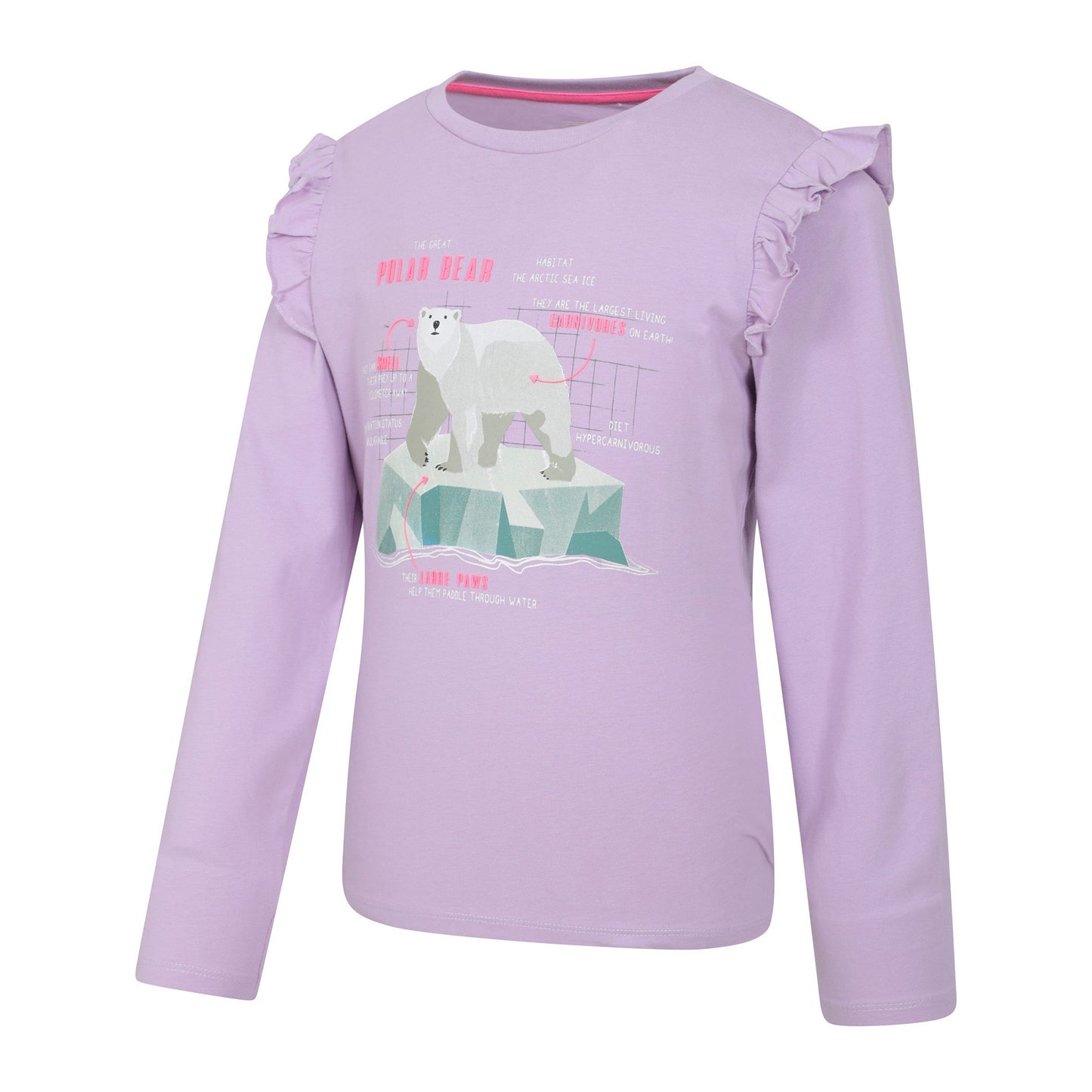 Purple - Lifestyle - Mountain Warehouse Girls Polar Bear Long-Sleeved Top