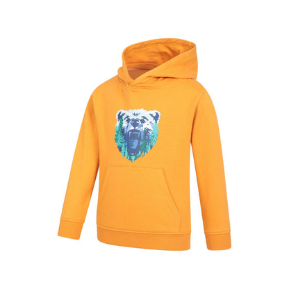 Yellow - Side - Mountain Warehouse Childrens-Kids Landscape Bear Hoodie