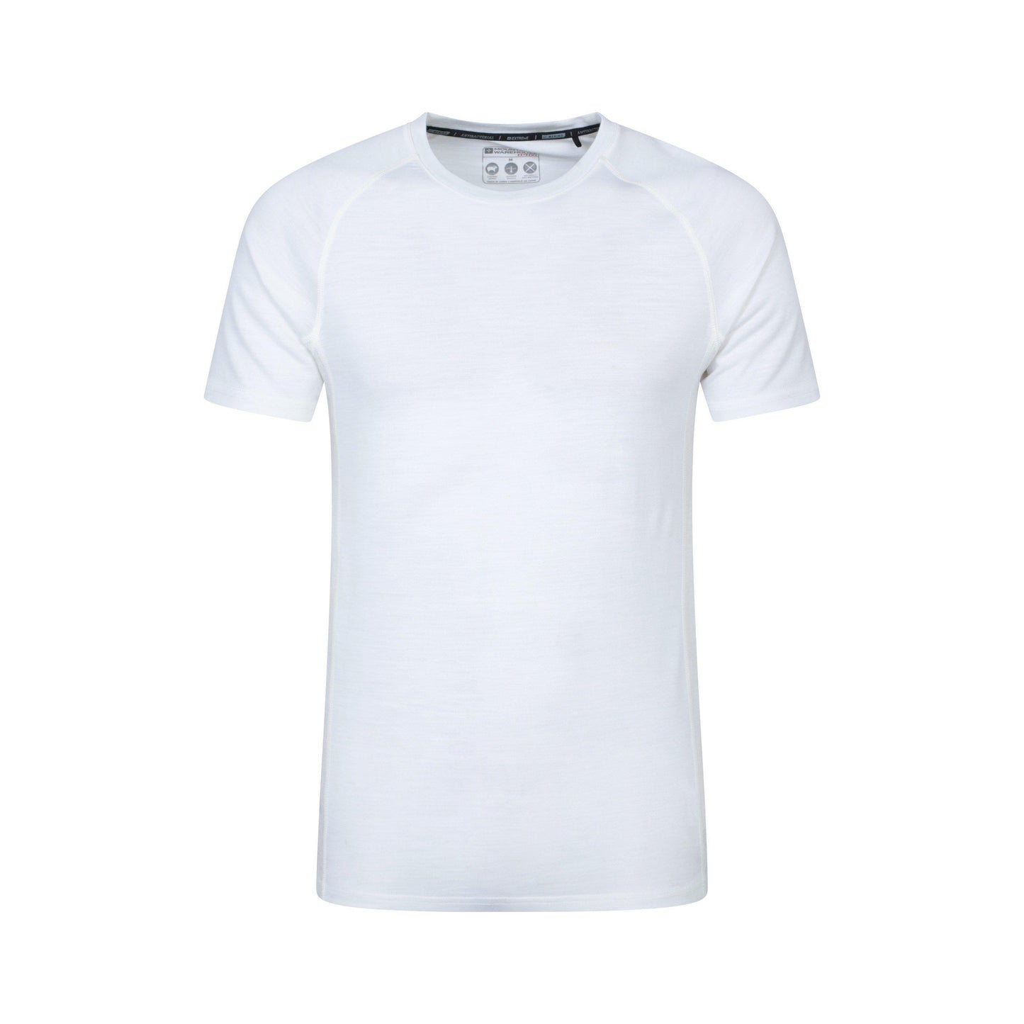 White - Front - Mountain Warehouse Mens Summit II Base Layer Top