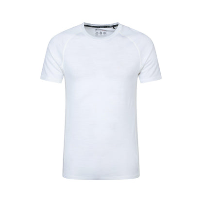 White - Front - Mountain Warehouse Mens Summit II Base Layer Top