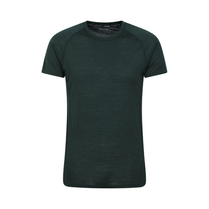 Green - Front - Mountain Warehouse Mens Summit II Base Layer Top