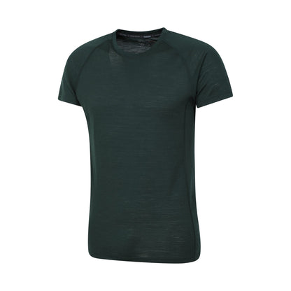 Green - Side - Mountain Warehouse Mens Summit II Base Layer Top