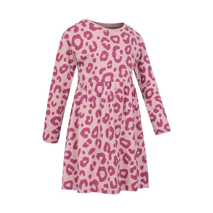 Pink - Lifestyle - Mountain Warehouse Girls Mountain Essentials Lora Printed Long-Sleeved Dress