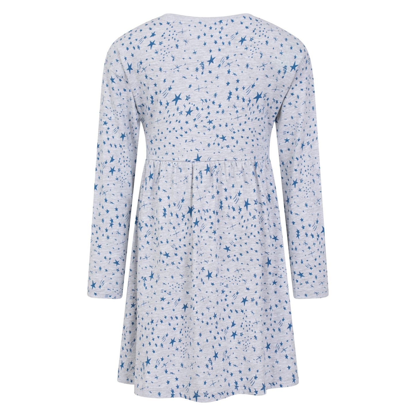 Grey - Back - Mountain Warehouse Girls Mountain Essentials Lora Printed Long-Sleeved Dress