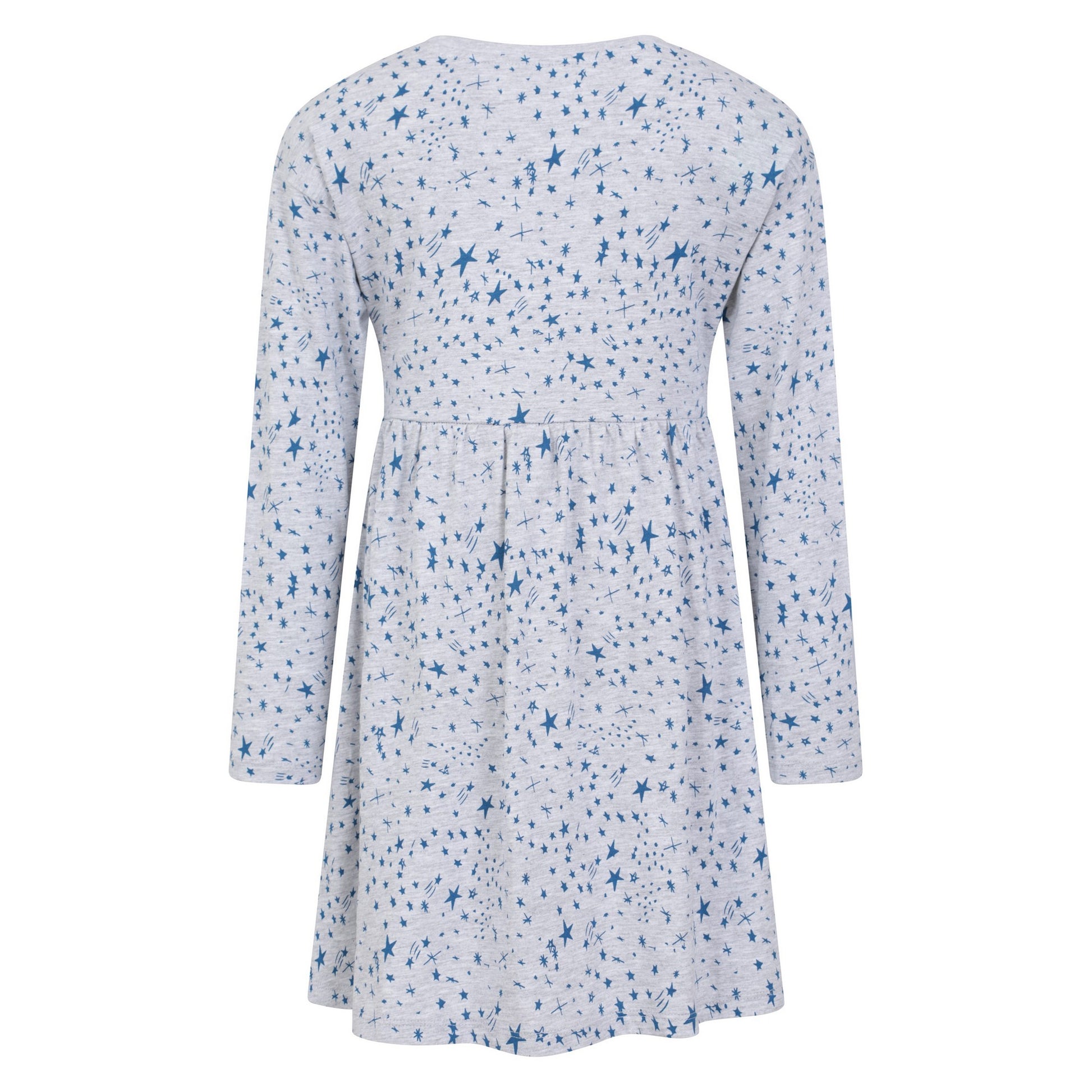 Grey - Back - Mountain Warehouse Girls Mountain Essentials Lora Printed Long-Sleeved Dress