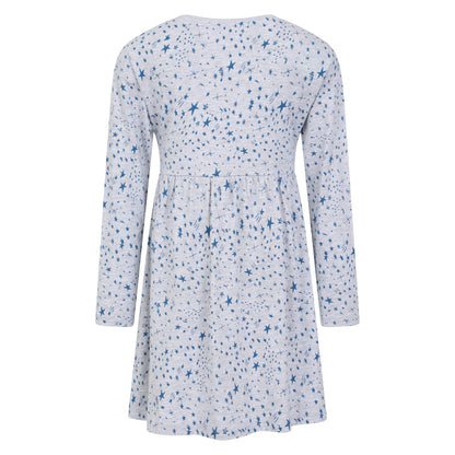 Grey - Back - Mountain Warehouse Girls Mountain Essentials Lora Printed Long-Sleeved Dress