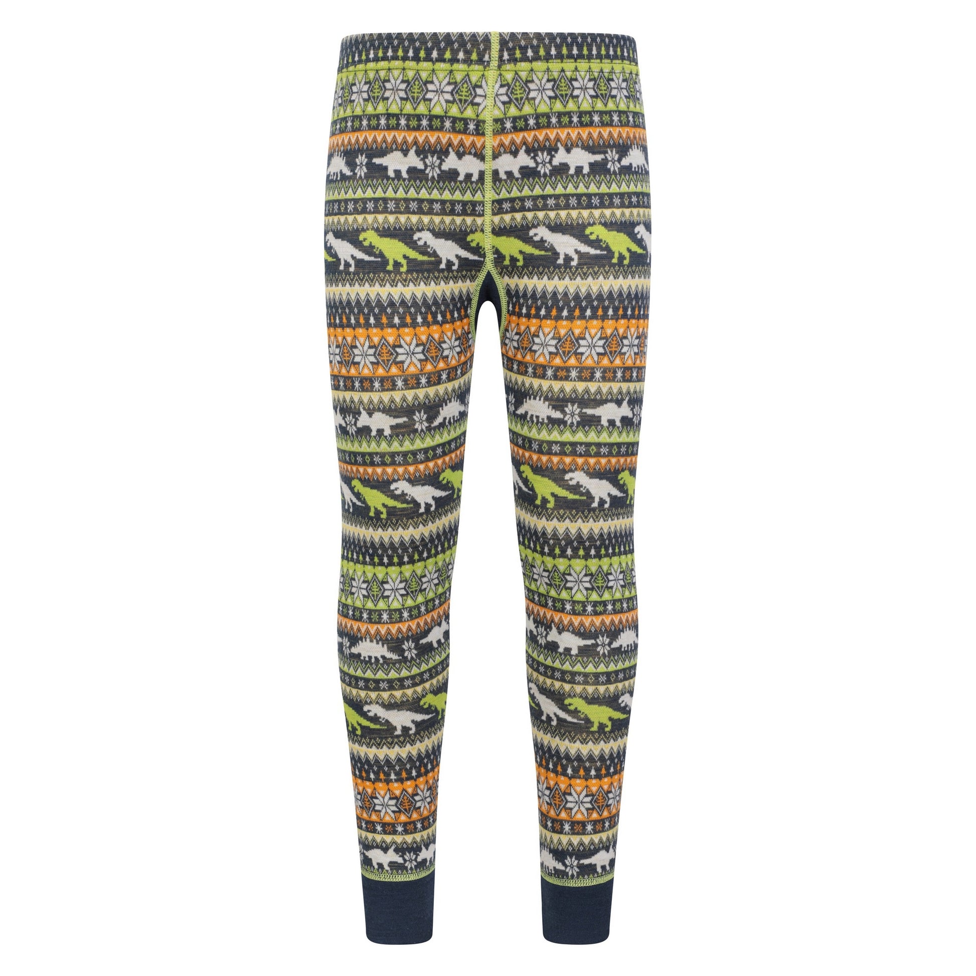 Green - Lifestyle - Mountain Warehouse Childrens-Kids Merino Jacquard Base Layer Set