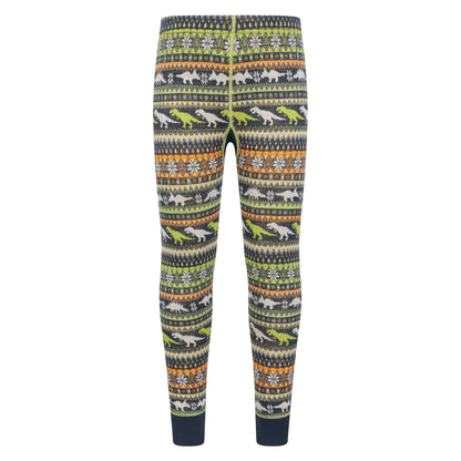 Green - Lifestyle - Mountain Warehouse Childrens-Kids Merino Jacquard Base Layer Set