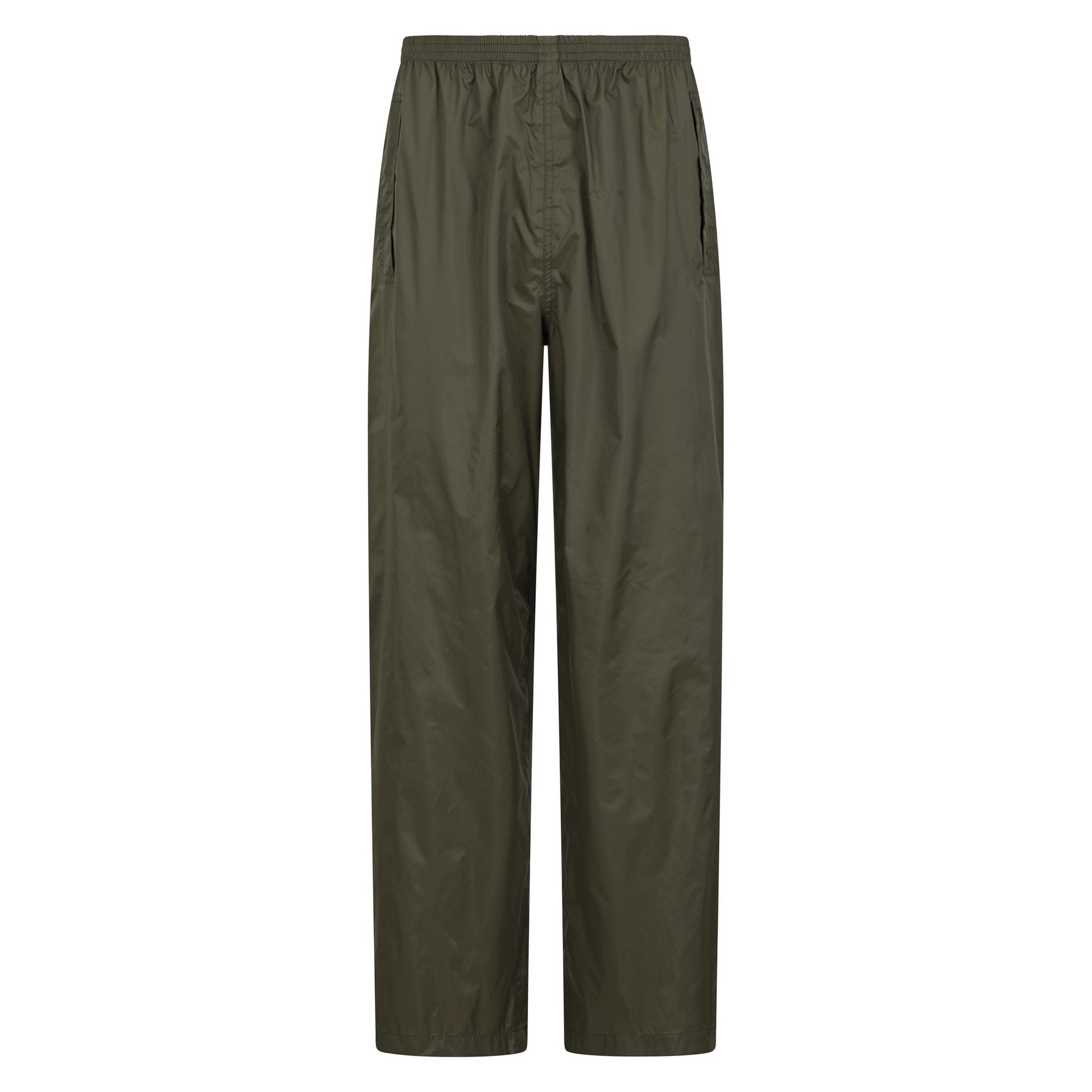 Dark Khaki - Front - Mountain Warehouse Mens Pakka Waterproof Over Trousers