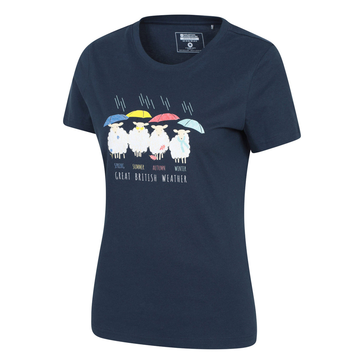 Navy - Lifestyle - Mountain Warehouse Womens-Ladies Great British Weather T-Shirt
