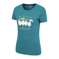 Teal - Back - Mountain Warehouse Womens-Ladies Great British Weather T-Shirt