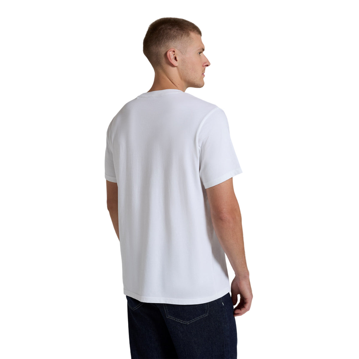 White - Lifestyle - Animal Mens Icon Organic T-Shirt