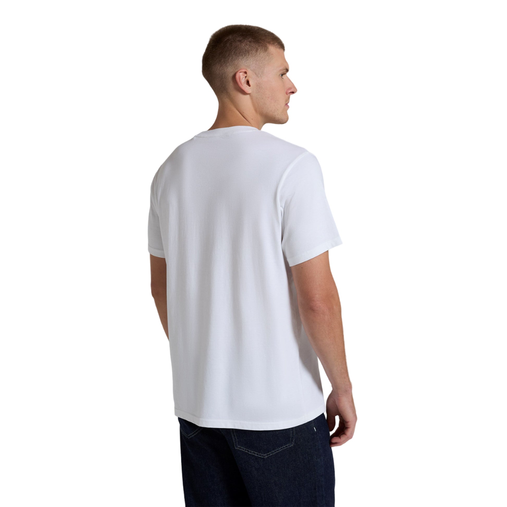 White - Lifestyle - Animal Mens Icon Organic T-Shirt