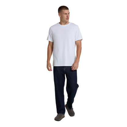 White - Pack Shot - Animal Mens Icon Organic T-Shirt