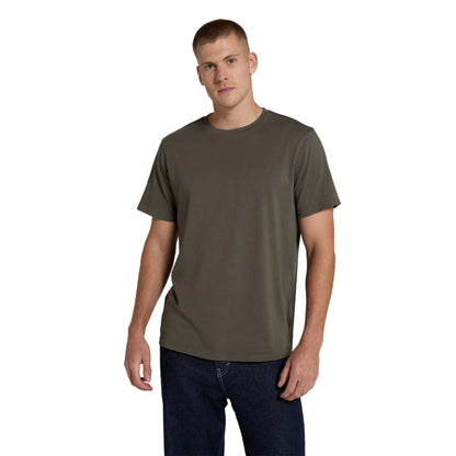 Dark Khaki - Side - Animal Mens Icon Organic T-Shirt