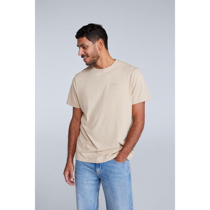 Beige - Front - Animal Mens Icon Organic T-Shirt